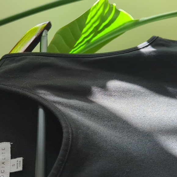 NWOT Socialite Cutout Bodycon Dress Sleeveless Stretch Cotton, Black, Size S - Picture 4 of 7